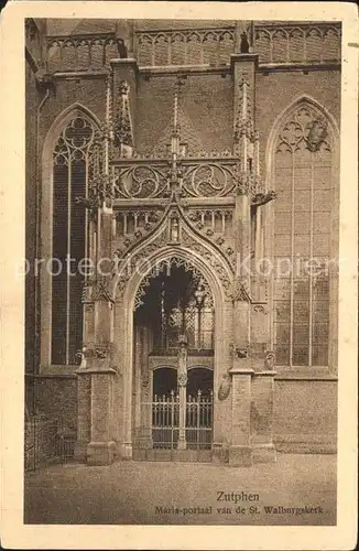 Zutphen Maria portaal St. Walburgskerk Kat. Zutphen