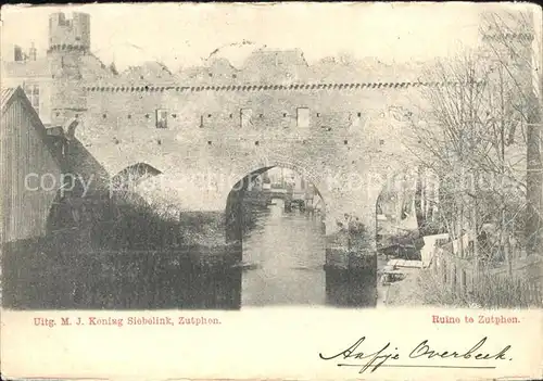 Zutphen Konig Siebelink Ruine Kat. Zutphen