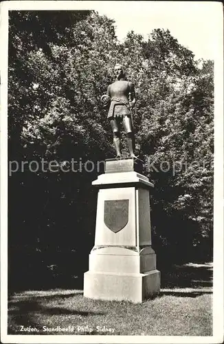 Zutphen Standbeeld Philip Sidney Kat. Zutphen