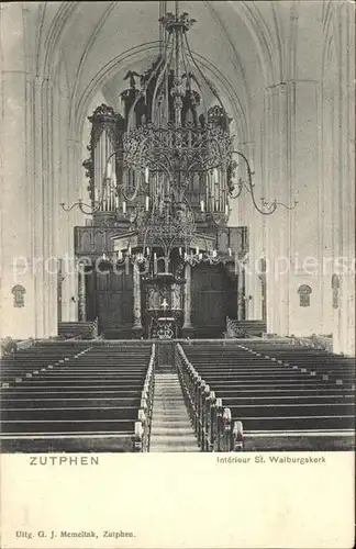 Zutphen Interieur St. Walburgskerk Kat. Zutphen