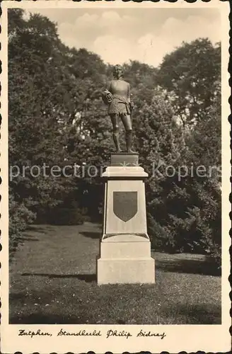 Zutphen Standbeeld Philip Sidney Kat. Zutphen