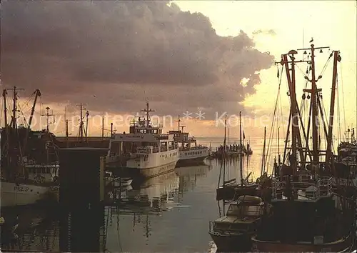 Pellworm Insel Hafen Faehre Schiffe Segelboote Kat. Pellworm