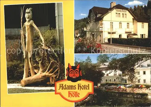 Marxgruen Adams Hotel Hoelle Holzfigur  Kat. Naila