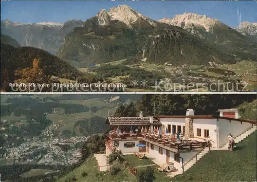 Berchtesgaden Gasthaus Graflhoehe Rundblick Alpengasthof  Kat. Berchtesgaden