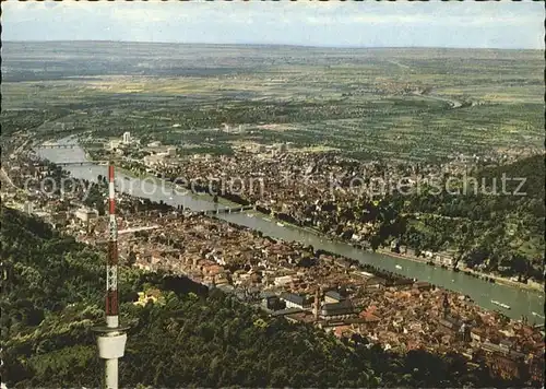 Koenigstuhl Heidelberg Blick vom Fernsehturm Kat. Heidelberg