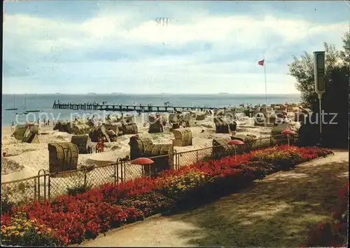 Wyk Foehr Blick v.d. Blumengrotte Strand Kat. Wyk auf Foehr