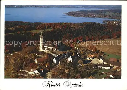 Andechs Fliegeraufnahme Kloster Blick Ammersee Kat. Andechs