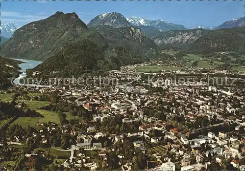 Bad Reichenhall Fliegeraufnahme Saalachsee Karlstein Muellnerhorn Ristfruchthorn Sonntagshorn Kat. Bad Reichenhall