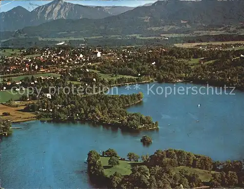 Murnau Fliegeraufnahme Staffelsee  Kat. Murnau a.Staffelsee