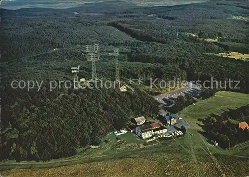 Schotten Fliegeraufnahme Berggasthof Hoherodskopf Kat. Schotten