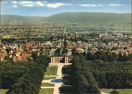 Schwetzingen Fliegeraufnahme Schlossgarten  Kat. Schwetzingen