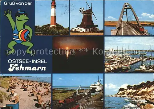 Fehmarn Bruecke Frosch Muehle Segelboote  Kat. Fehmarn