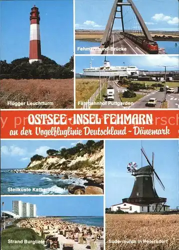 Fehmarn Fluegger Leuchtturm Bruecke Muehle Kat. Fehmarn