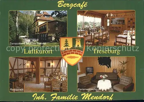 Treseburg Harz Bergcafe Familie Mendorf Terrasse Blick Bodetal Restaurant Ferienwohnung Kat. Treseburg