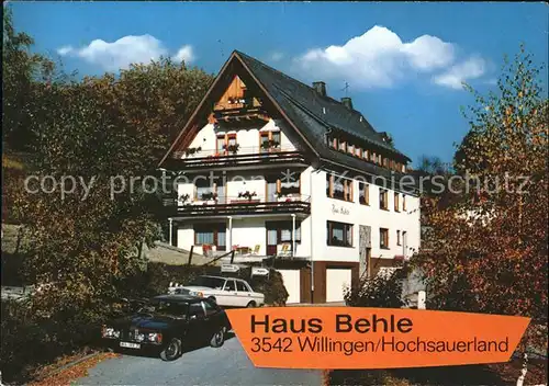 Willingen Sauerland Haus Behle Autos Kat. Willingen (Upland)