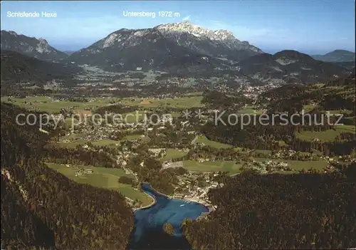 Untersberg Fliegeraufnahme Schlafende Hexe Kat. Salzburg