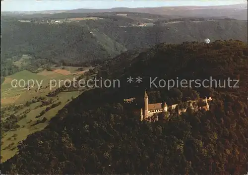 Teck Fliegeraufnahme Burg Teck Kat. Kirchheim unter Teck