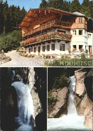 Bayrischzell Alpengasthof Zum feurigen Tatzlwurm mit Wasserfaellen Kat. Bayrischzell