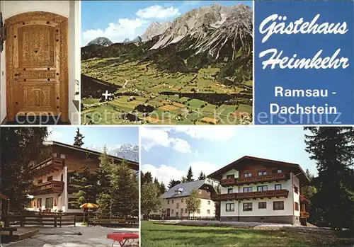 Ramsau Dachstein Steiermark Gaestehaus Heimkehr Details Panorama Kat. Ramsau am Dachstein