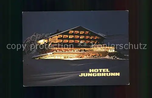 Tannheim Tirol Hotel Jungbrunn Nachtaufnahme Kat. Tannheim