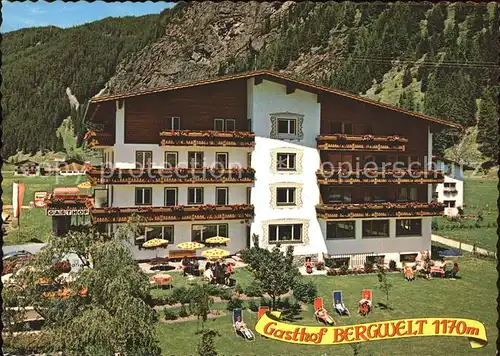 Laengenfeld Oetztal Gasthof Bergwelt Kat. Laengenfeld