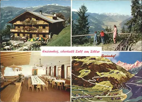 Zell Ziller Tirol Alpengasthof Enzianhof Panorama Gastraum / Zell am Ziller /Tiroler Unterland