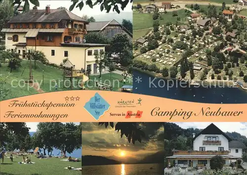 Millstatt Kaernten Fruehstueckspension Camping Neubauer Totalansicht See Kat. Millstatt Millstaetter See