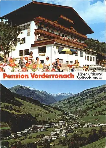 Saalbach Hinterglemm Pension Vorderronach Totalansicht Kat. Saalbach Hinterglemm