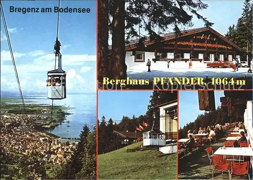 Bregenz Vorarlberg am Bodensee mit Pfaenderbahn Kat. Bregenz