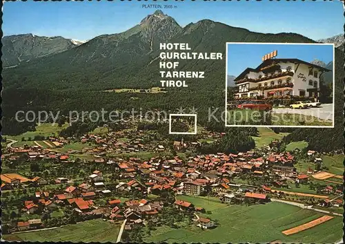 Tarrenz Fliegeraufnahme Hotel Gurgltaler Hof Kat. Tarrenz