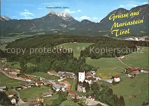 Mariastein Tirol Schloss Kapellen Kaisergebirge Fliegeraufnahme Kat. Mariastein