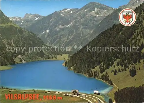 Tannheim Tirol mit Vilsalpsee Fliegeraufnahme Kat. Tannheim