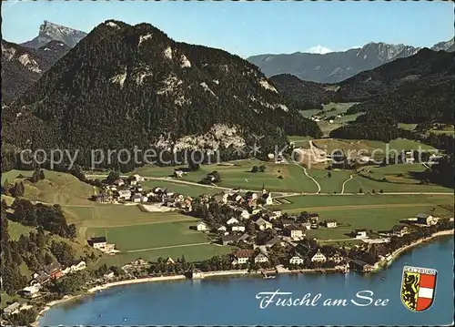 Fuschl See Salzkammergut Fliegeraufnahme mit Schafberg Kat. Fuschl am See