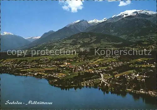 Seeboden Kaernten mit Millstaettersee Fliegeraufnahme Kat. Seeboden Millstaettersee