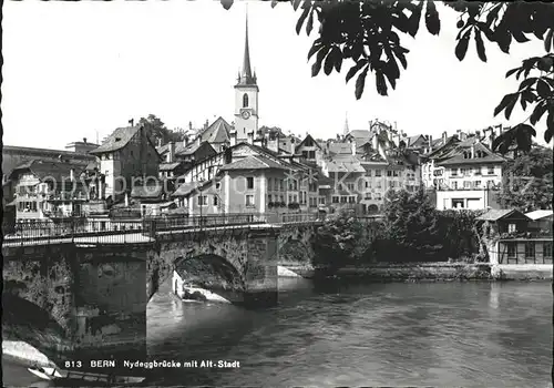 Bern BE Nydeggbruecke mit Altstadt Kat. Bern