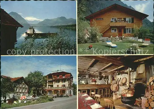 Giswil am Sarnersee Hotel Krone Stube Liegewiese Kat. Giswil