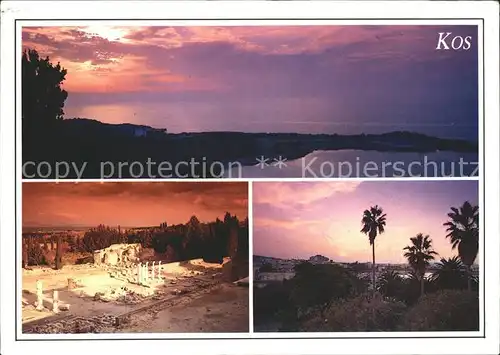 Kos Cos Abendstimmung Tempel Ruine Antike Kat. Kos