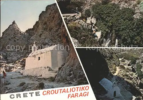 Rethymno Kreta Croutaliotiko Faragi Schlucht Kapelle Kat. Rethymno