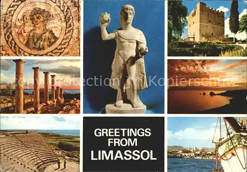 Limassol Kloster Schiff Mosaik Ruine Kat. Limassol