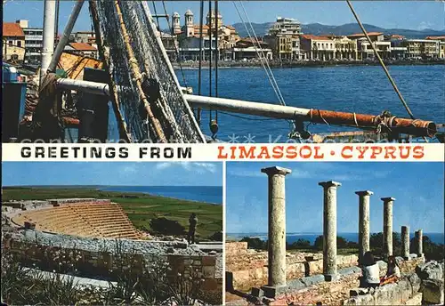 Limassol Ruine Segelboot  Kat. Limassol