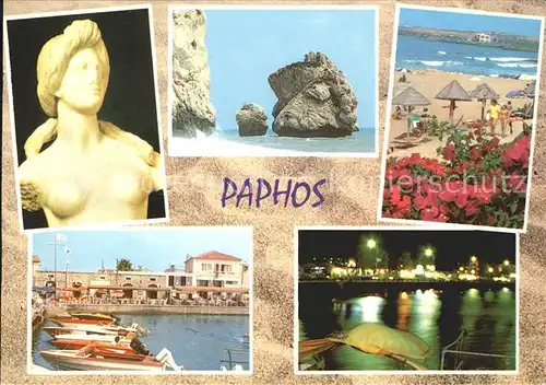 Paphos Strand Hafen Aphrodite Kat. Paphos Cyprus
