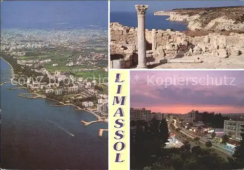 Limassol Fliegeraufnahme Strassenansicht Ruine Kat. Limassol