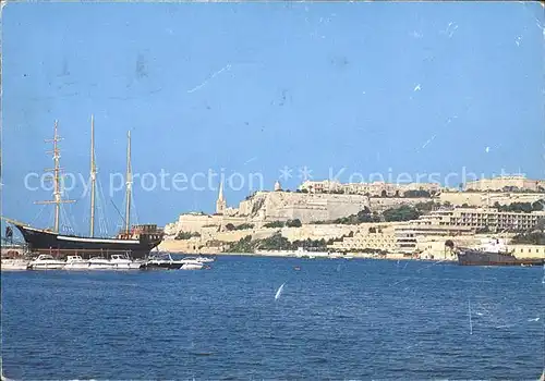 Valletta Black Pearl from Msida Creek Segelschiff Kat. Valletta