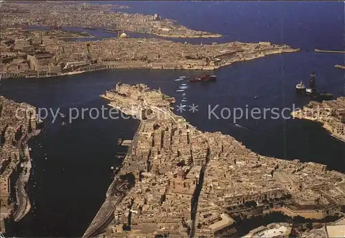 Valletta Fliegeraufnahme Grand Harbour  Kat. Valletta