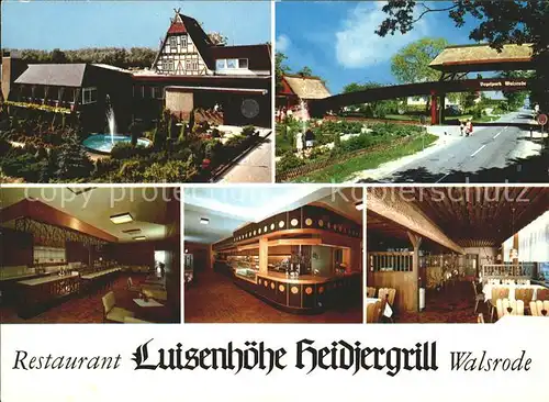 Walsrode Lueneburger Heide Restaurant Luisenhoehe Heidjergrill  Kat. Walsrode