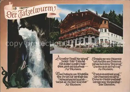 Oberaudorf Berggasthof Zum feurigen Tatzelwurm Gedicht Joseph Viktor von Scheffel  Kat. Oberaudorf