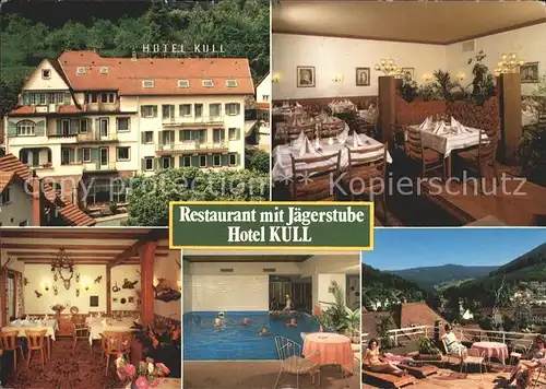 Bad Herrenalb Restaurant mit Jaegerstube Hotel Kull  Kat. Bad Herrenalb