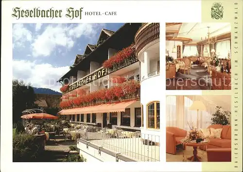 Baiersbronn Schwarzwald Heselbach Hotel Cafe Heselbacher Hof  Kat. Baiersbronn