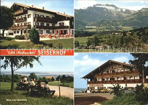 Bernau Chiemsee Cafe Pension Gaststaette Seiserhof  Kat. Bernau a.Chiemsee