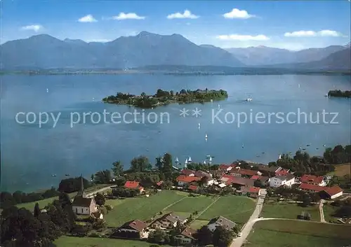 Gstadt Chiemsee Fraueninsel Hochfelln Hochgern  Kat. Gstadt a.Chiemsee